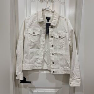 Jones New York Off-White Denim Jacket